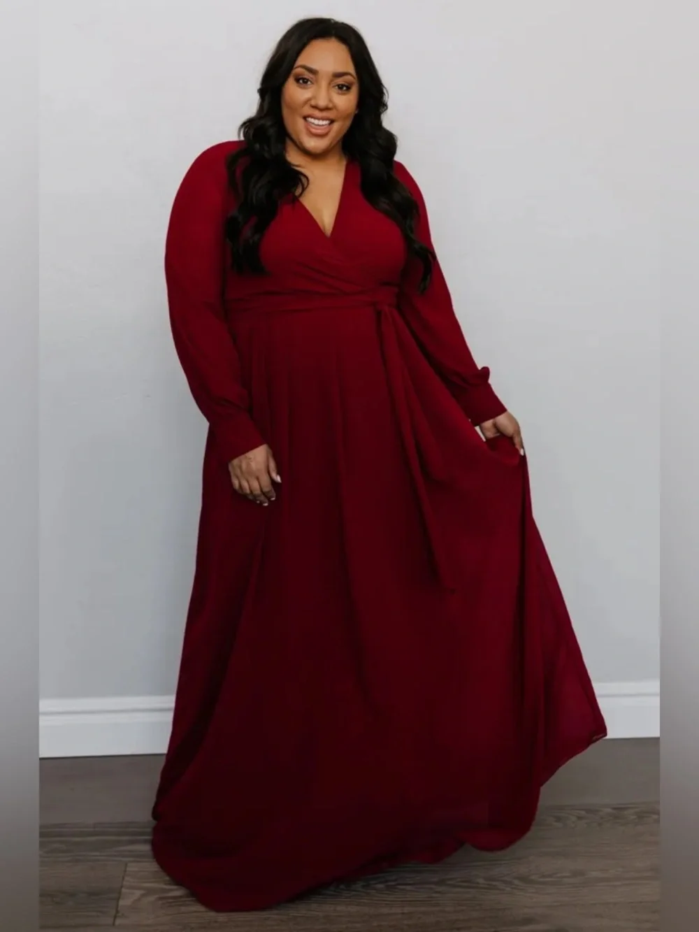 Baltic Born Lydia Maxi Dress Burgundy 1X XL - Picture 4 of 16